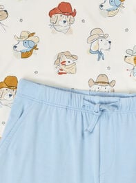 Cow-Dog Polo and Short Set Detail 2 - TULLABEE