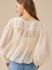 Darsea Chiffon Babydoll Top Detail 5 - TULLABEE