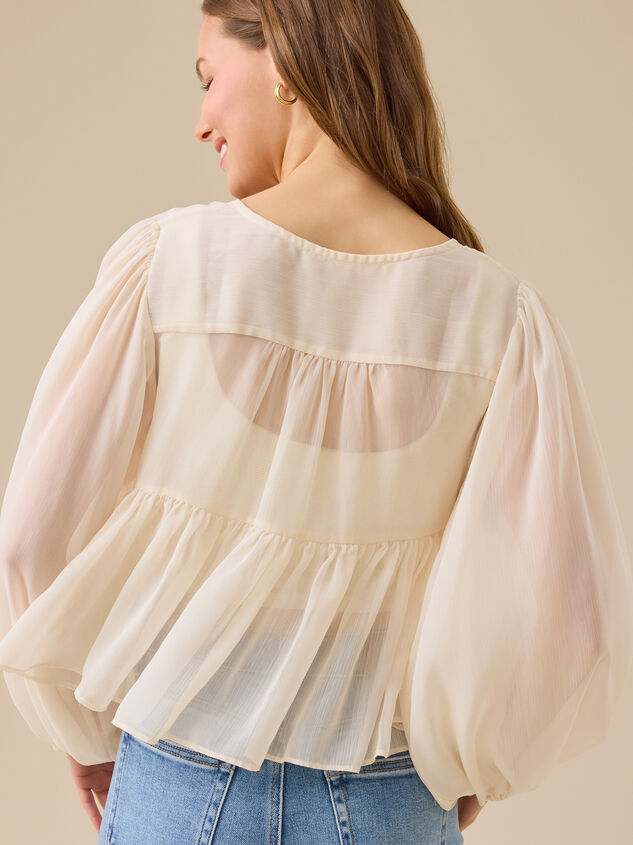 Darsea Chiffon Babydoll Top Detail 5 - TULLABEE