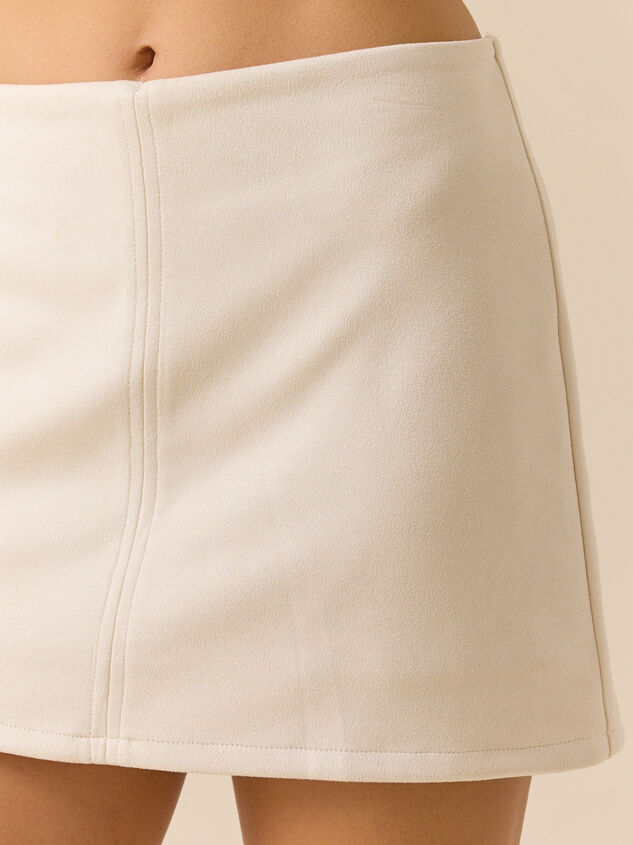 Bridgette Suede Mini Skort Detail 2 - TULLABEE