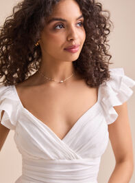 Monroe Flutter Sleeve Jumpsuit Detail 3 - TULLABEE