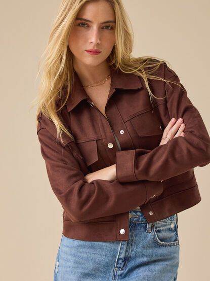 Halsie Suede Jacket - TULLABEE
