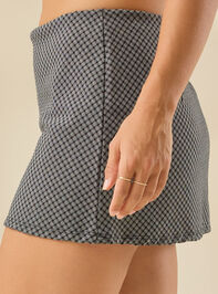 Jade Plaid Mini Skort Detail 3 - TULLABEE