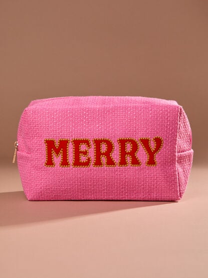 Sequin Merry Makeup Pouch - TULLABEE