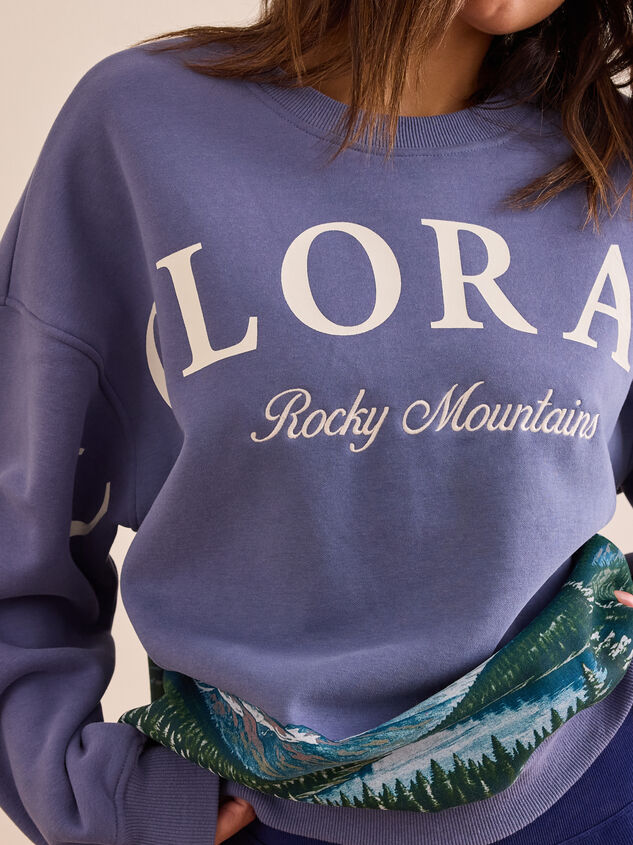 Rocky Mountains Fleece Pullover Detail 3 - TULLABEE