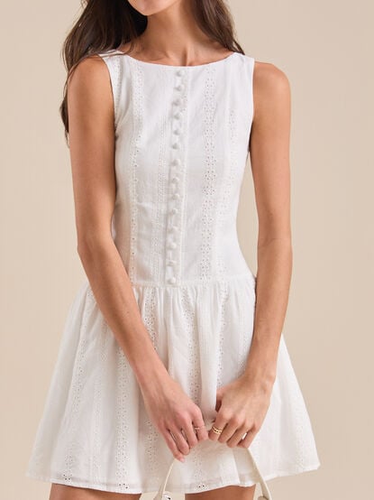 Layla Eyelet Mini Dress - TULLABEE