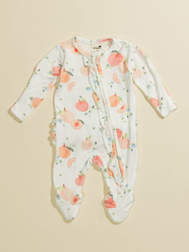 Peach Ruffle Footie - TULLABEE
