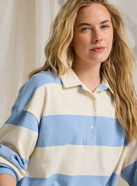Landon Rugby Stripe Polo Detail 3 - TULLABEE