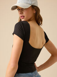 Carrigan Scoop Back Top Detail 2 - TULLABEE