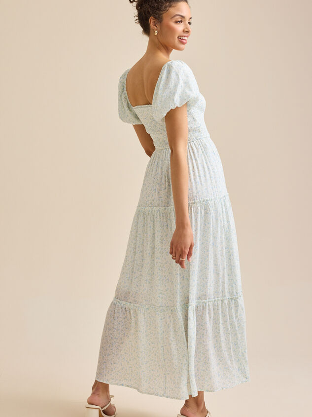 Evelyn Floral Maxi Dress Detail 3 - TULLABEE