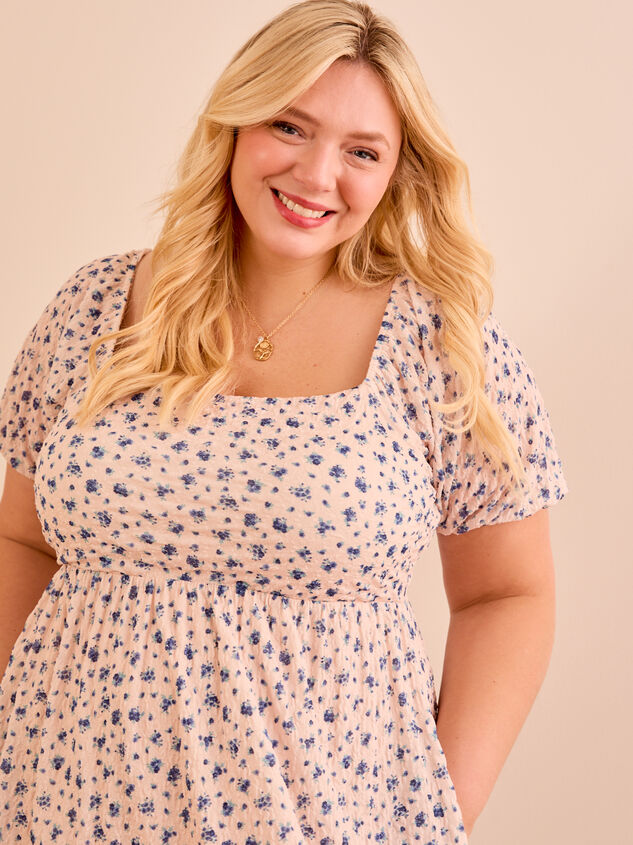 Kara Puff Sleeve Floral Dress Detail 4 - TULLABEE