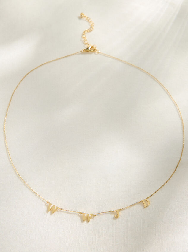 18K Gold WWJD Charm Necklace - TULLABEE